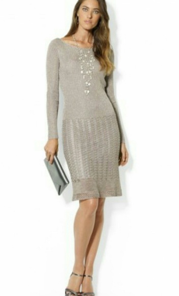 Lauren Ralph Lauren Dresses & Skirts - Lauren Ralph Lauren Metallic Pointelle Dress